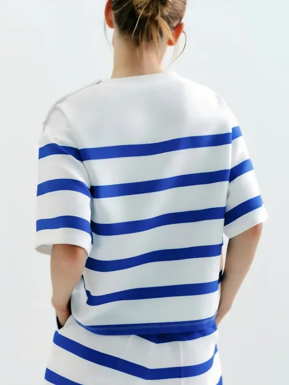 Zara Women's Cropped Striped Blouse - Size L - Picture 6 of 13